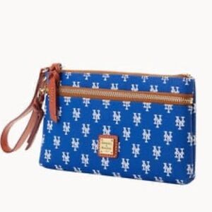 Dooney & Bourke MLB Mets Double Zip Wristlet